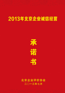 承诺书  2013年封面